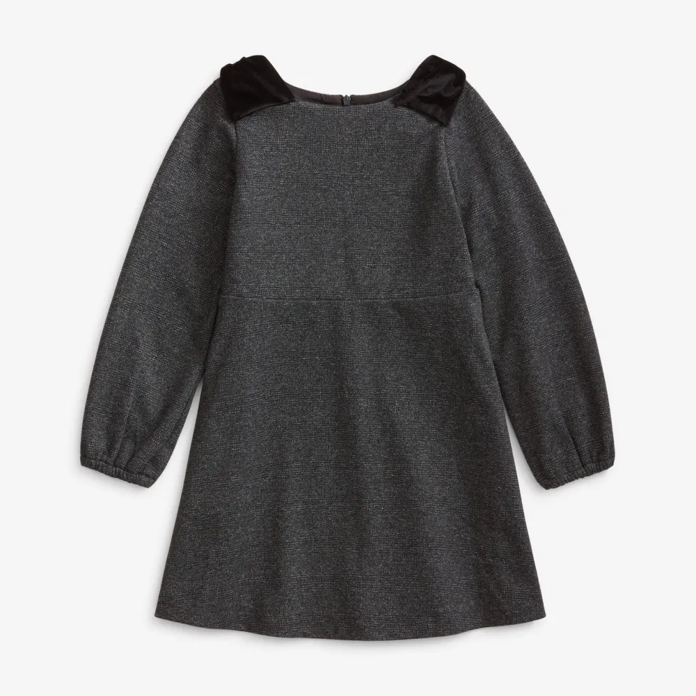 Appaman Blair Bow Dress NoirMicroPlaid