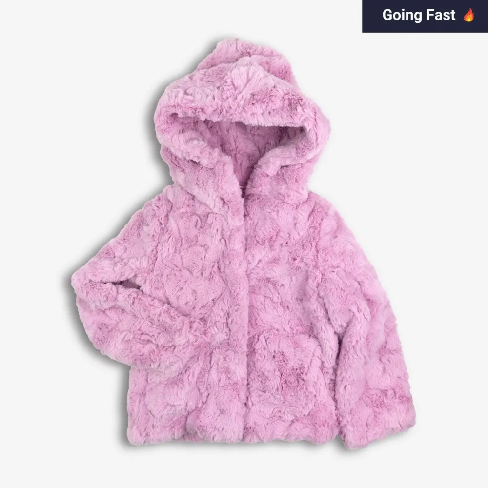 Clearance Appaman Cleo Faux Fur Coat PinkMousse