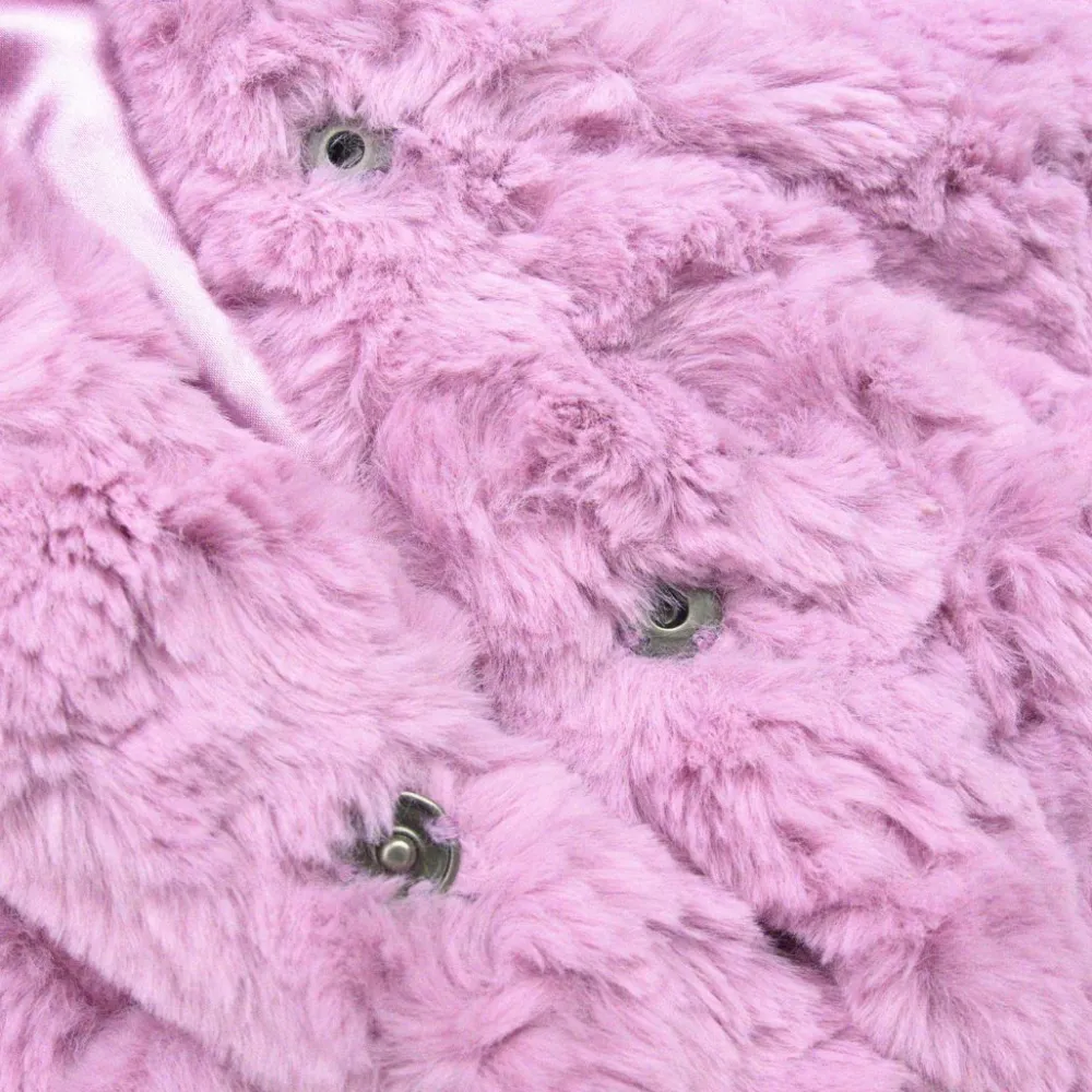 Clearance Appaman Cleo Faux Fur Coat PinkMousse