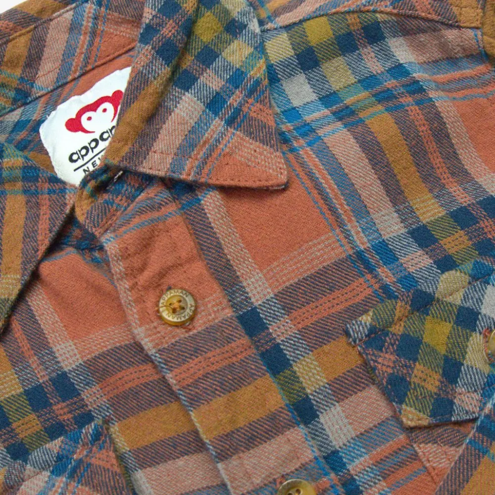 Sale Appaman Flannel Shirt Clay/JewelPlaid