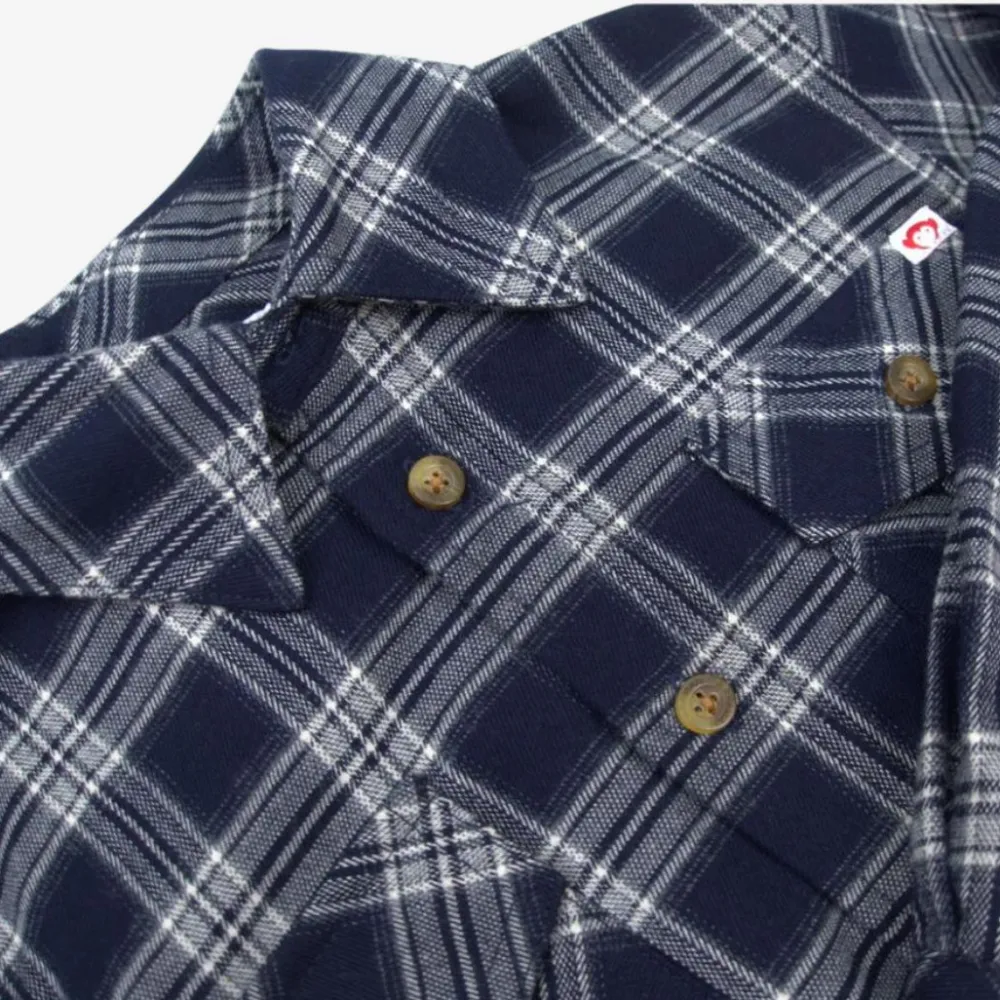 Clearance Appaman Flannel Shirt NavyPlaid