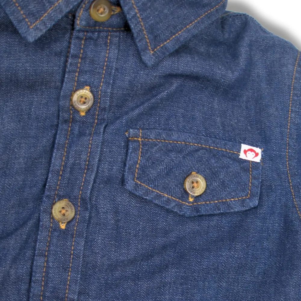 Appaman Glen Hooded Shirt DenimBlue