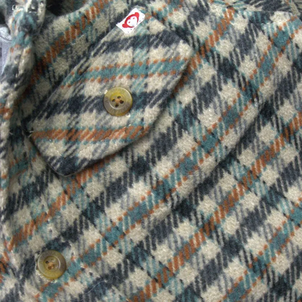 Clearance Appaman Glen Hooded Shirt Beige/TealCheck