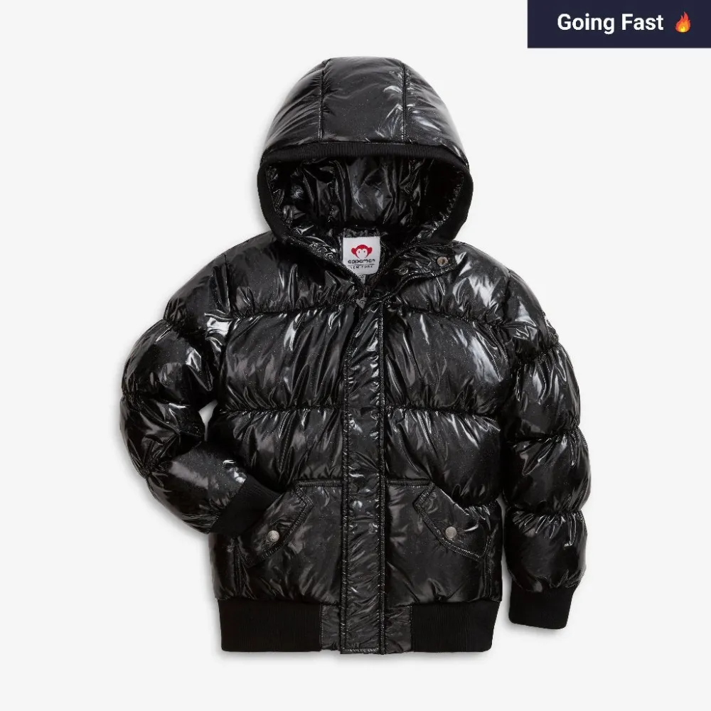 Sale Appaman Puffy Coat BlackGlitter
