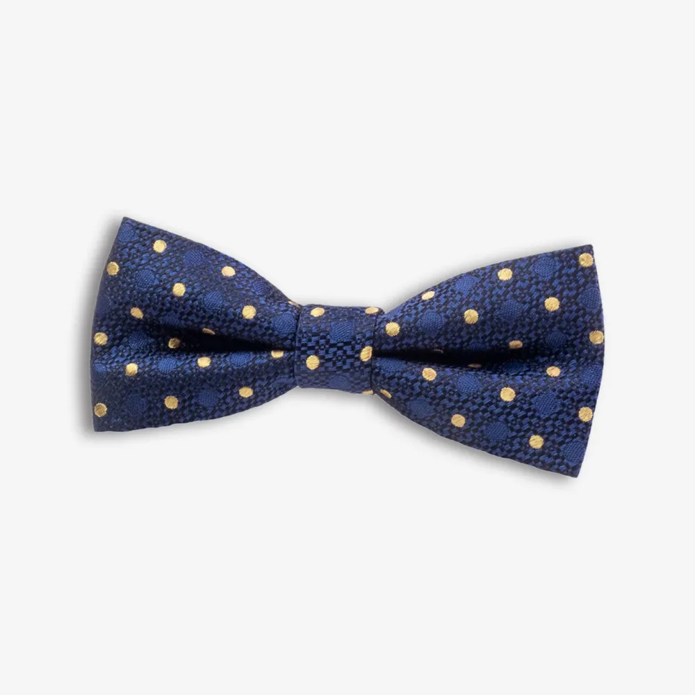 Discount Appaman Silk Bow Tie Navy/GoldDots