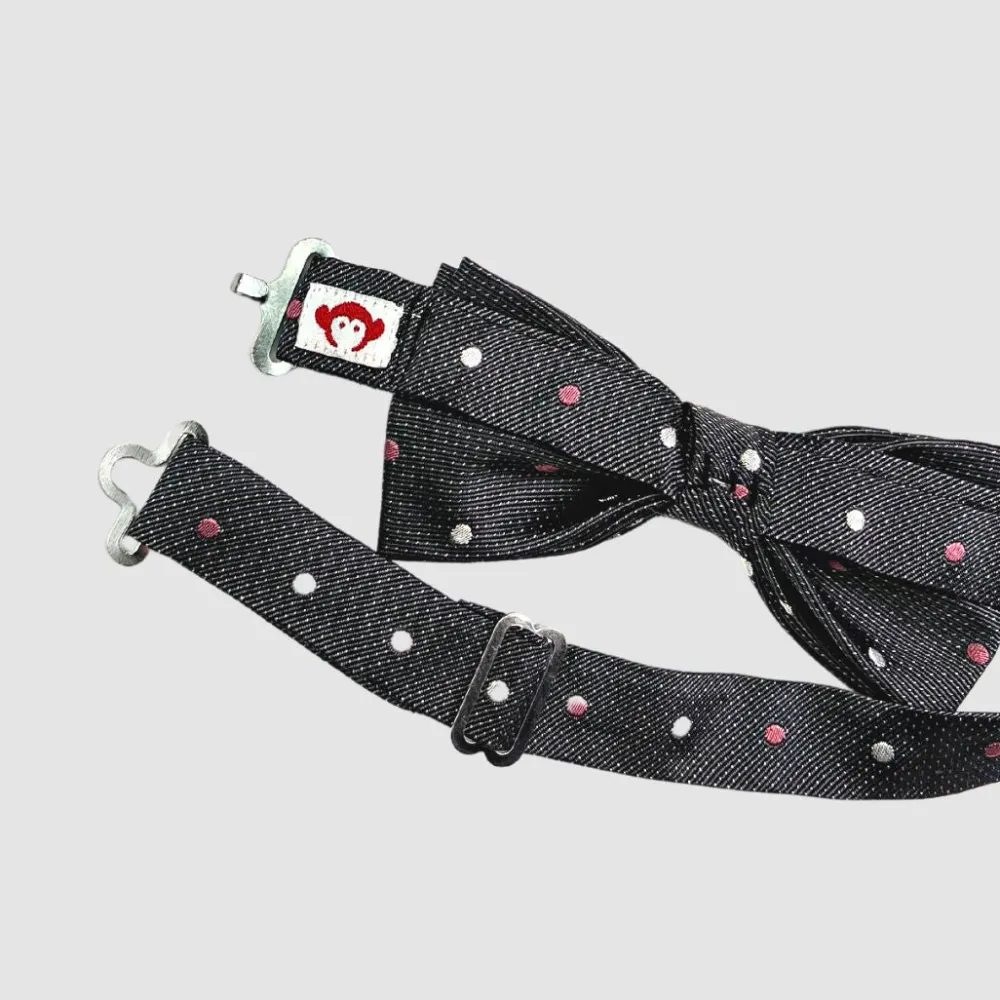 Hot Appaman Silk Bow Tie PinkPolkaDots