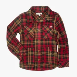 Outlet Appaman Snow Fleece Shirt RioRedPlaid