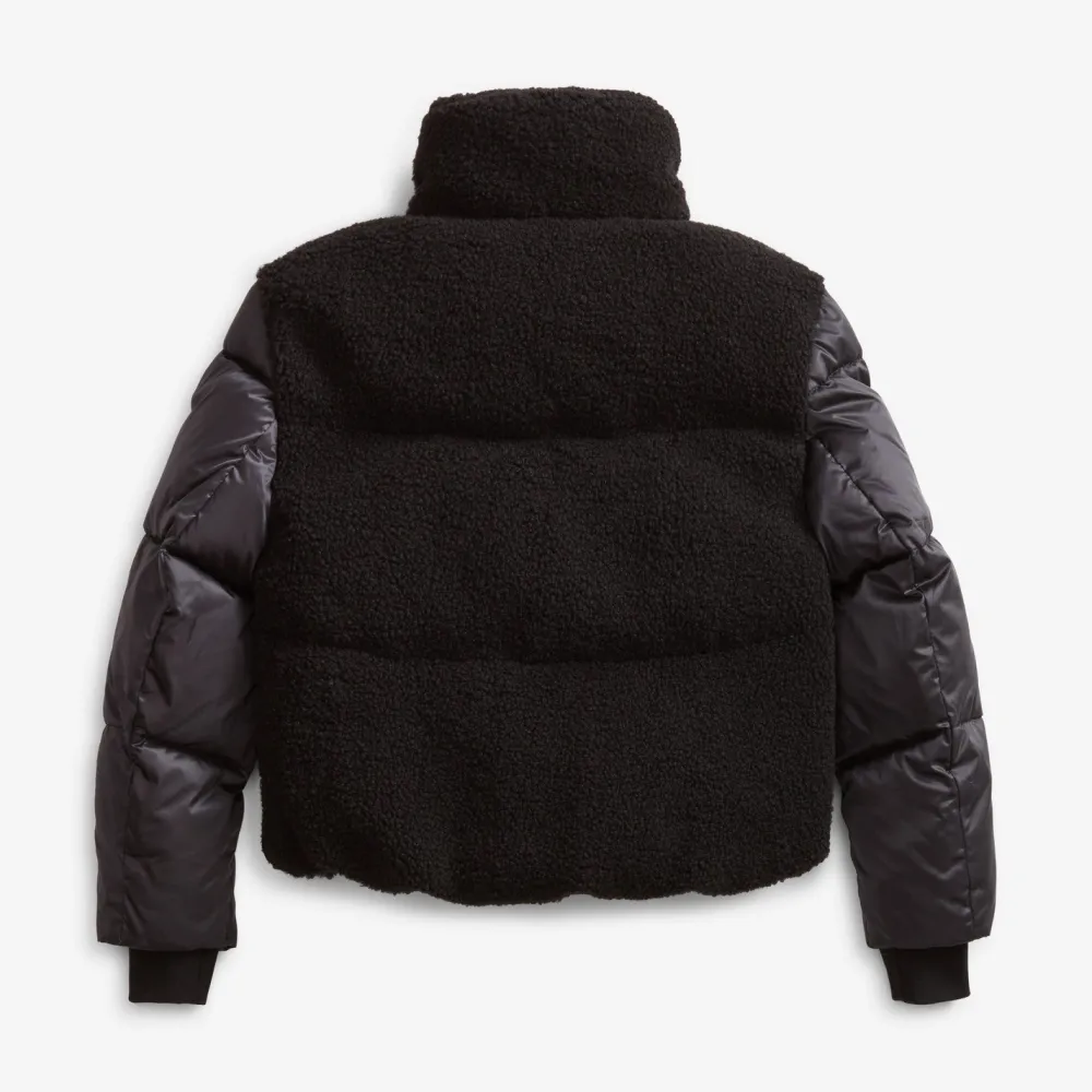 Hot Appaman Teddy Cropped Puffer Black