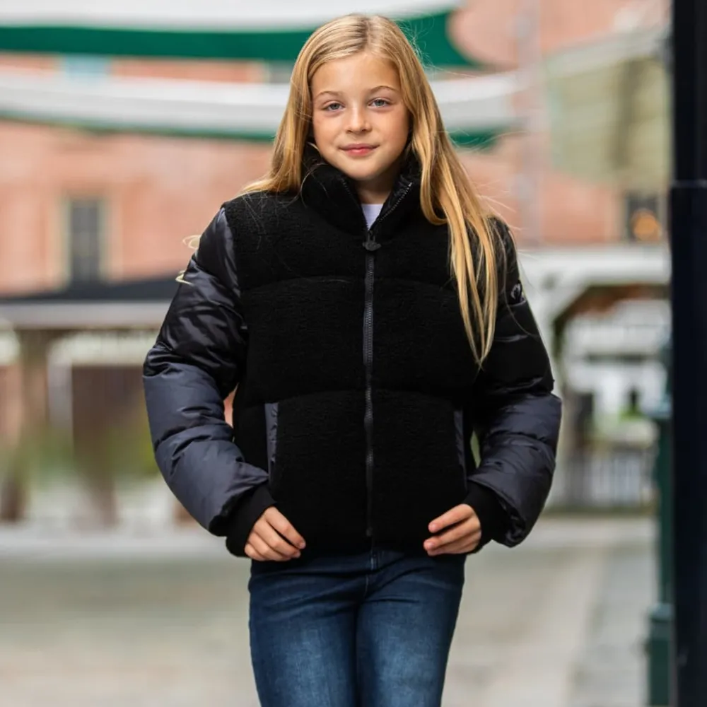 Hot Appaman Teddy Cropped Puffer Black